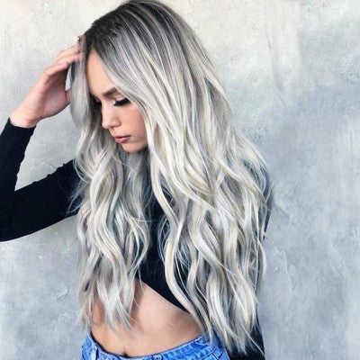 European and American female long curly wigs European and American female long curly wigs